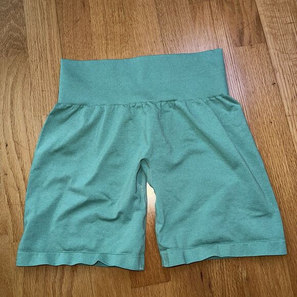 NVGTN Contour Seamless Shorts Biker High-Waisted Compression Turquoise Green M - Picture 1 of 10